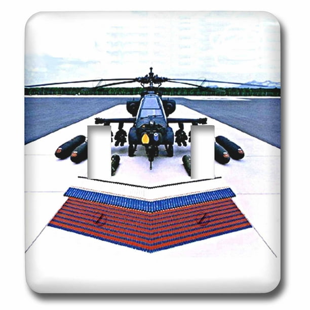3dRose lsp_544_2 Apache Helicopter Double Toggle Switch 3dRose lsp_544_2 Apache Helicopter Double Toggle Switch